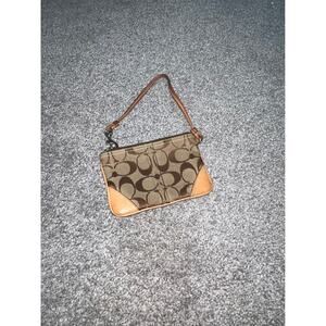 Vintage Coach monogram wristlet